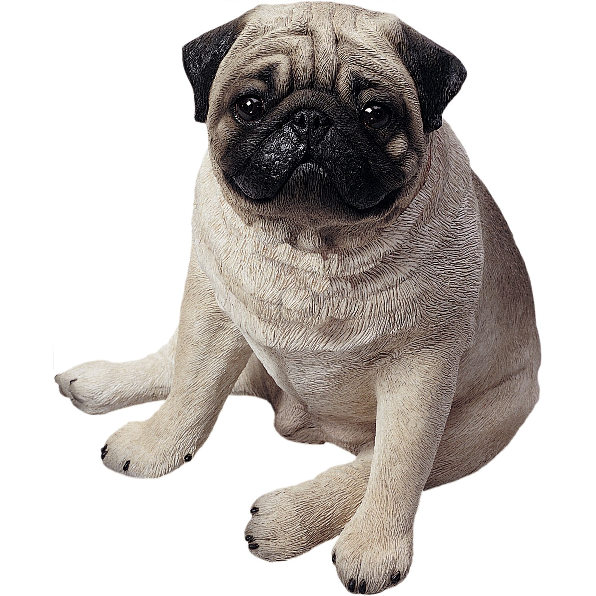 Life Size Sitting Pug Figurine