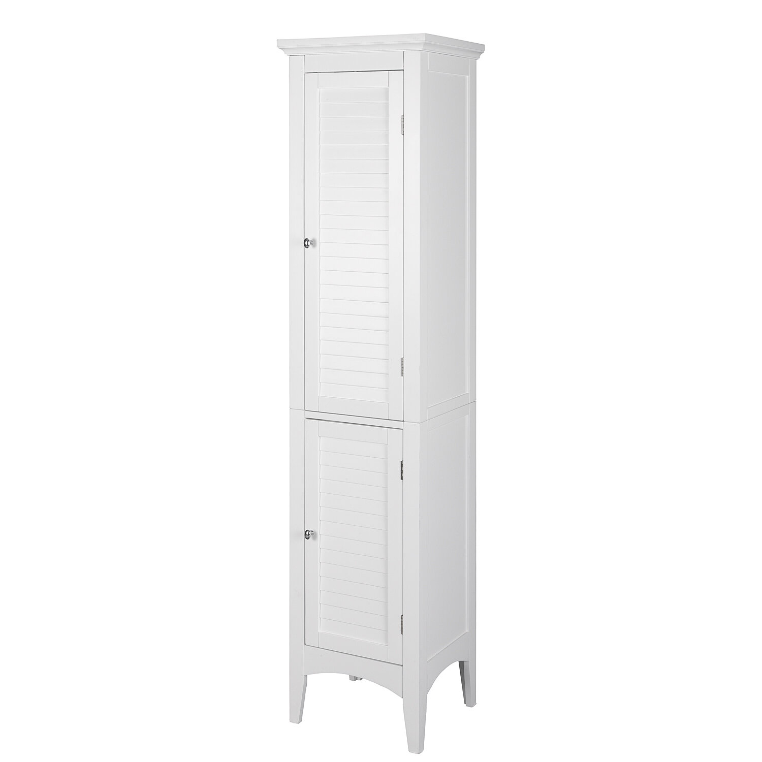 Manufactured Wood Linen Tower with Chrome Hardware