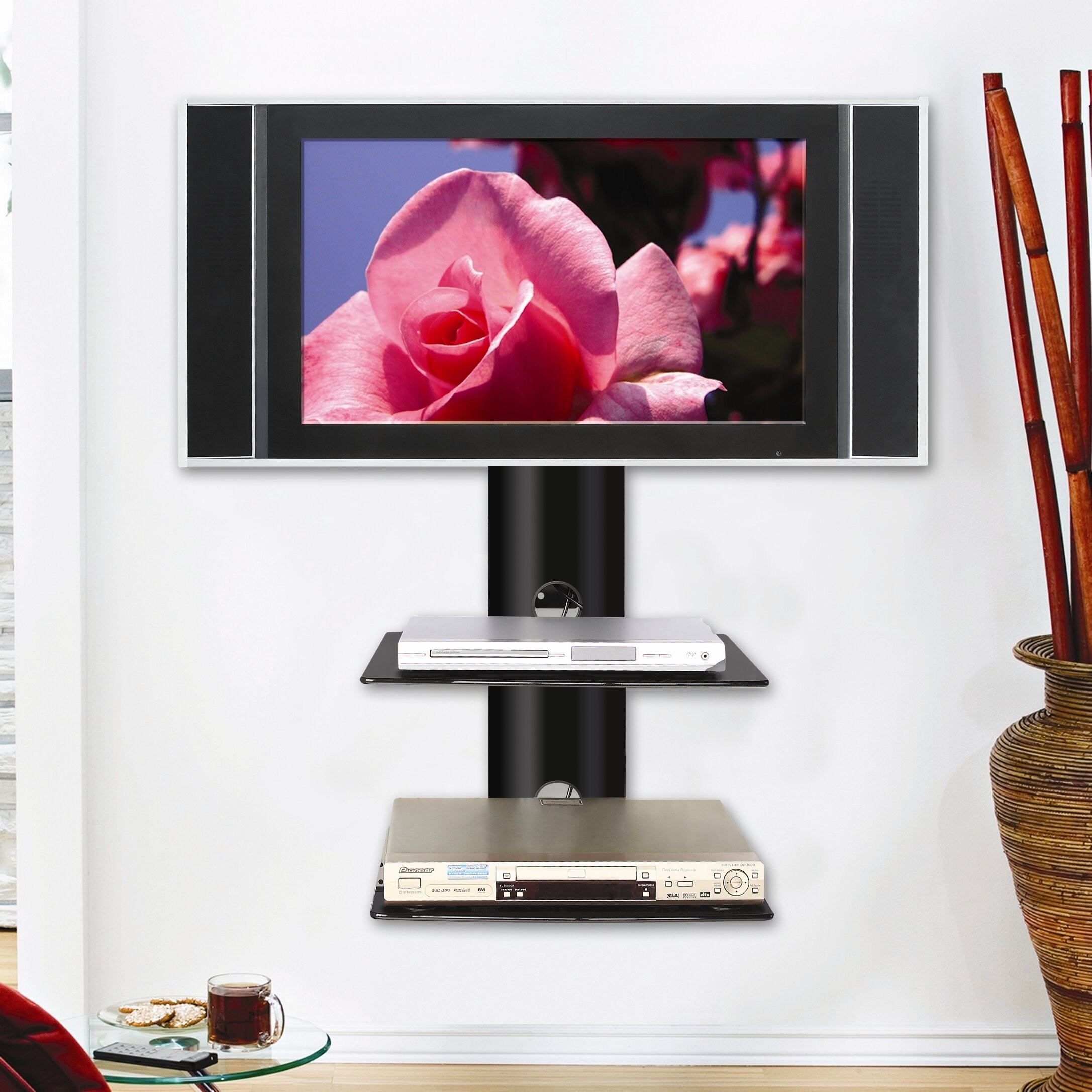 Monte Carlo Dual Wall-Mount Shelf System in Hi-Gloss Black