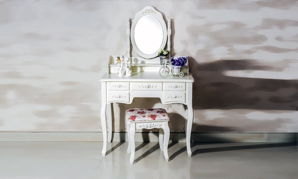 Ponticus 7 Drawer Vanity Set with Mirror