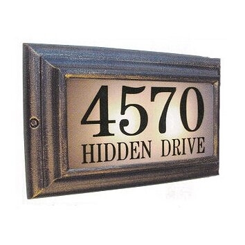 Rectangular Aluminum Wall Address Plaque