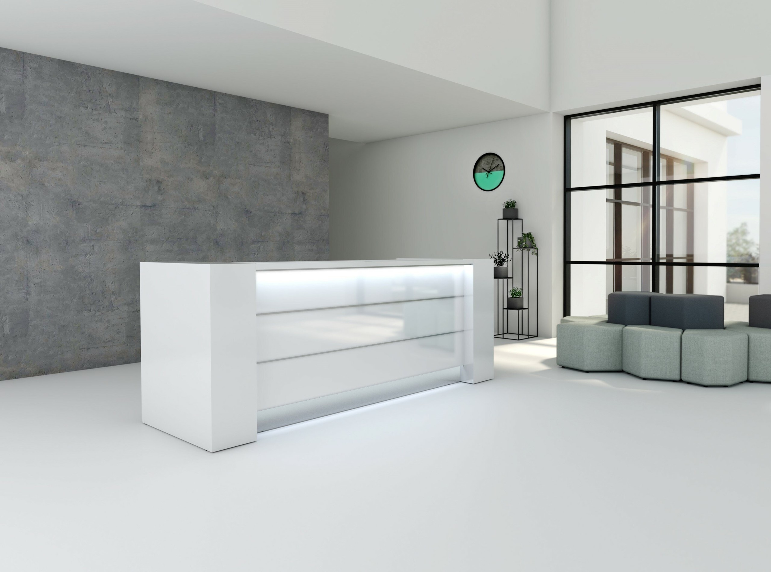 Salamone Rectangular Reception Desk