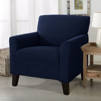 Solid Stretch Box Cushion Armchair Slipcover
