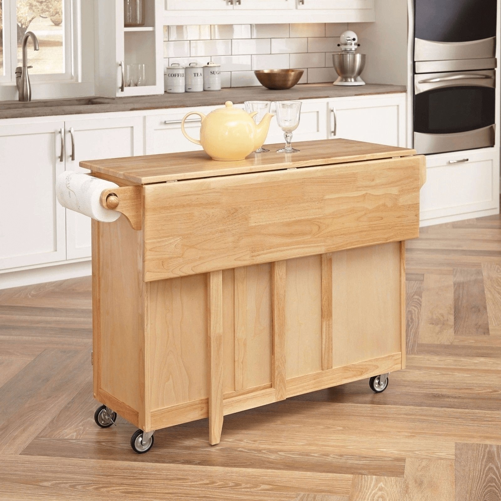 Solid Wood Butcher Block Kitchen Island