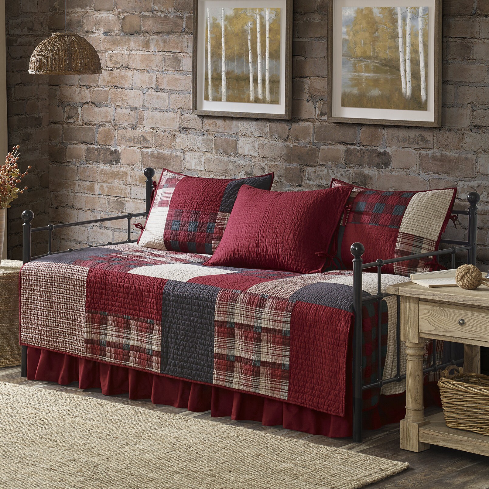 Sunset 5 Piece Reversible Quilt Set