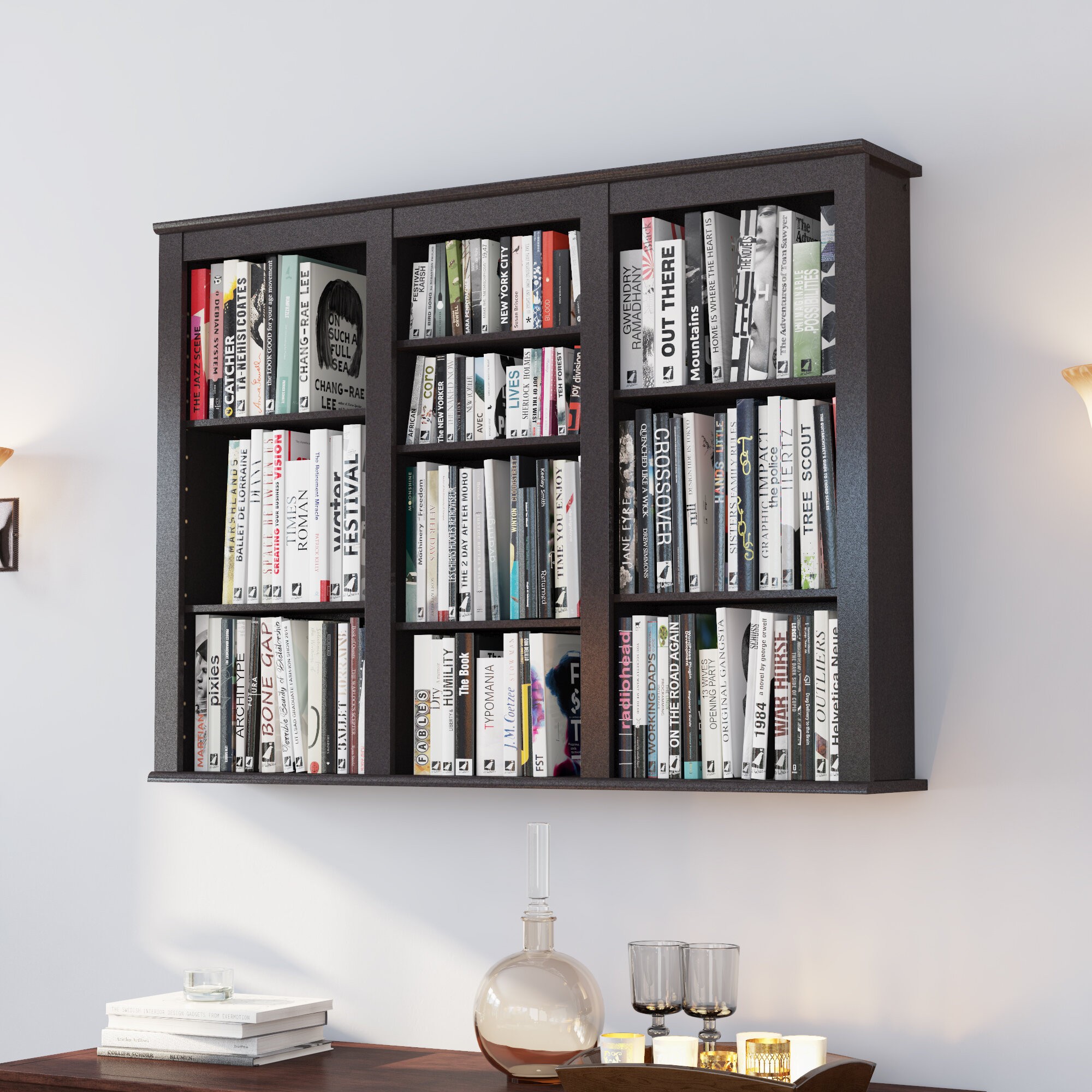 Triple Media Multimedia Wall Mounted Storage Rack