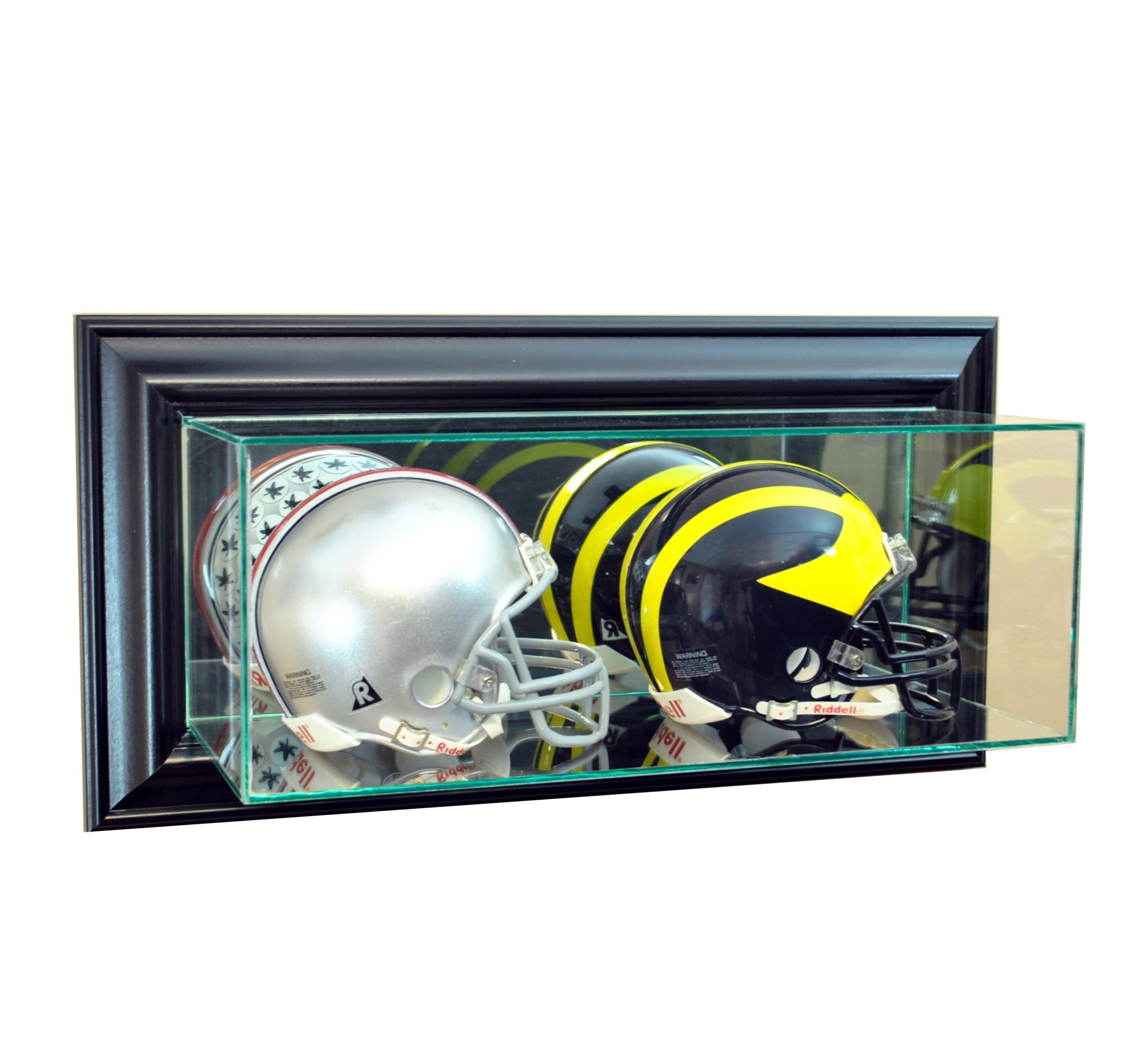 Wall Mounted Double Mini Helmet Display Case