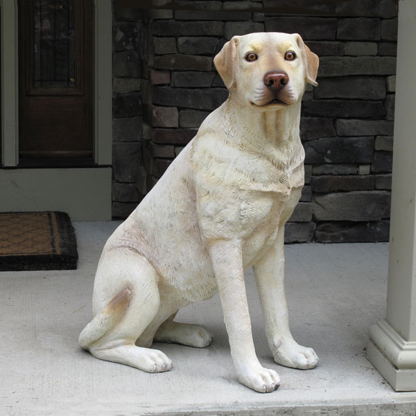 Yellow labrador statue 32 life size dog statue