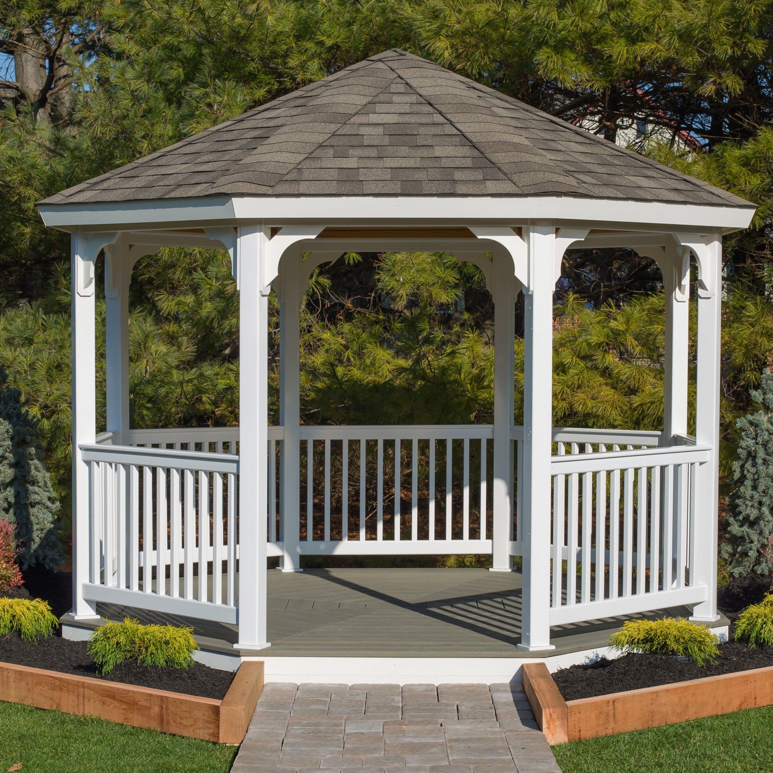 12 Ft. W x 12 Ft. D Solid Wood Patio Gazebo