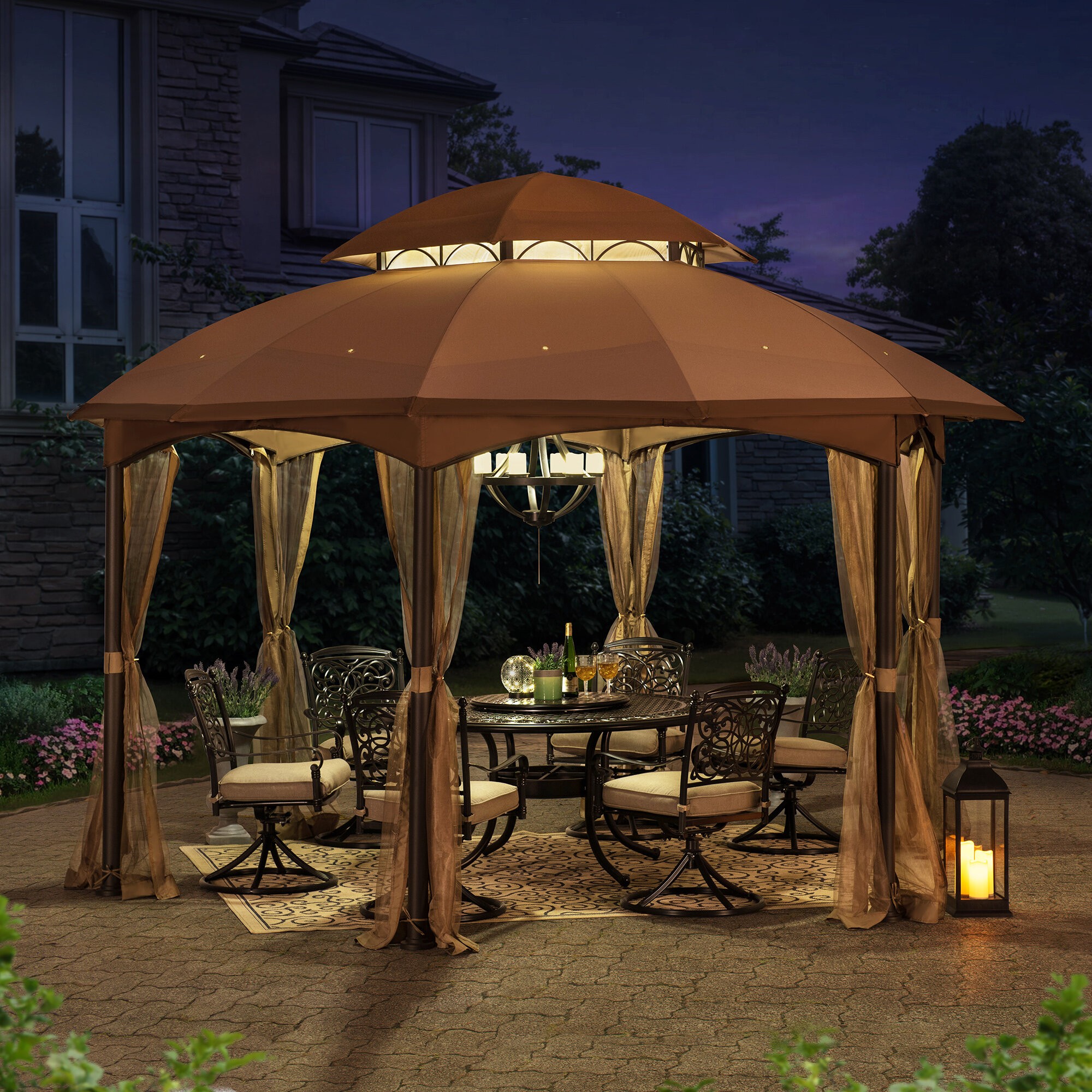 12 Ft. W x 12 Ft. D Steel Patio Gazebo