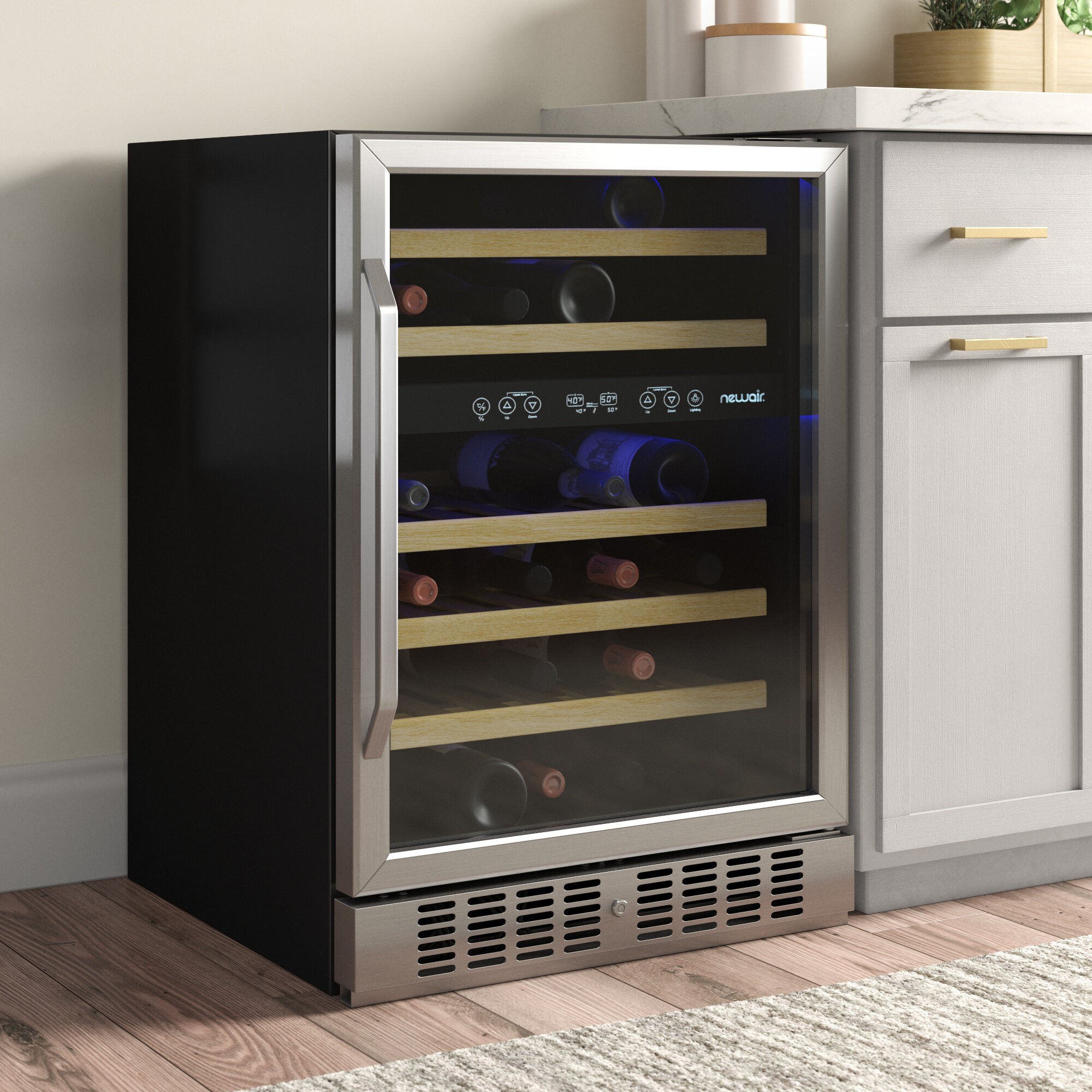 46 Bottle Dual Zone Freestanding/Built-In Wine Refrigerator
