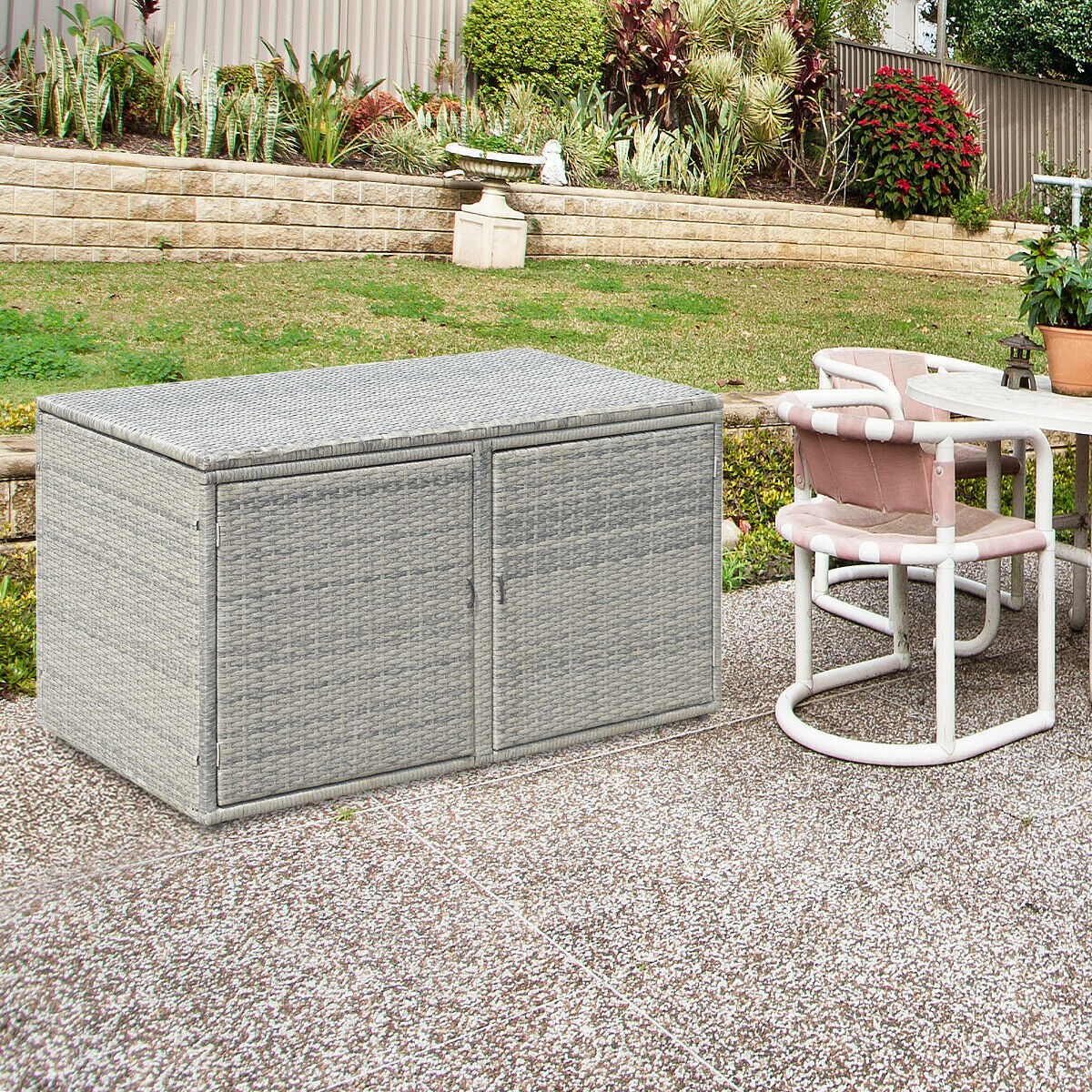 88 Gallon Rattan Deck Box