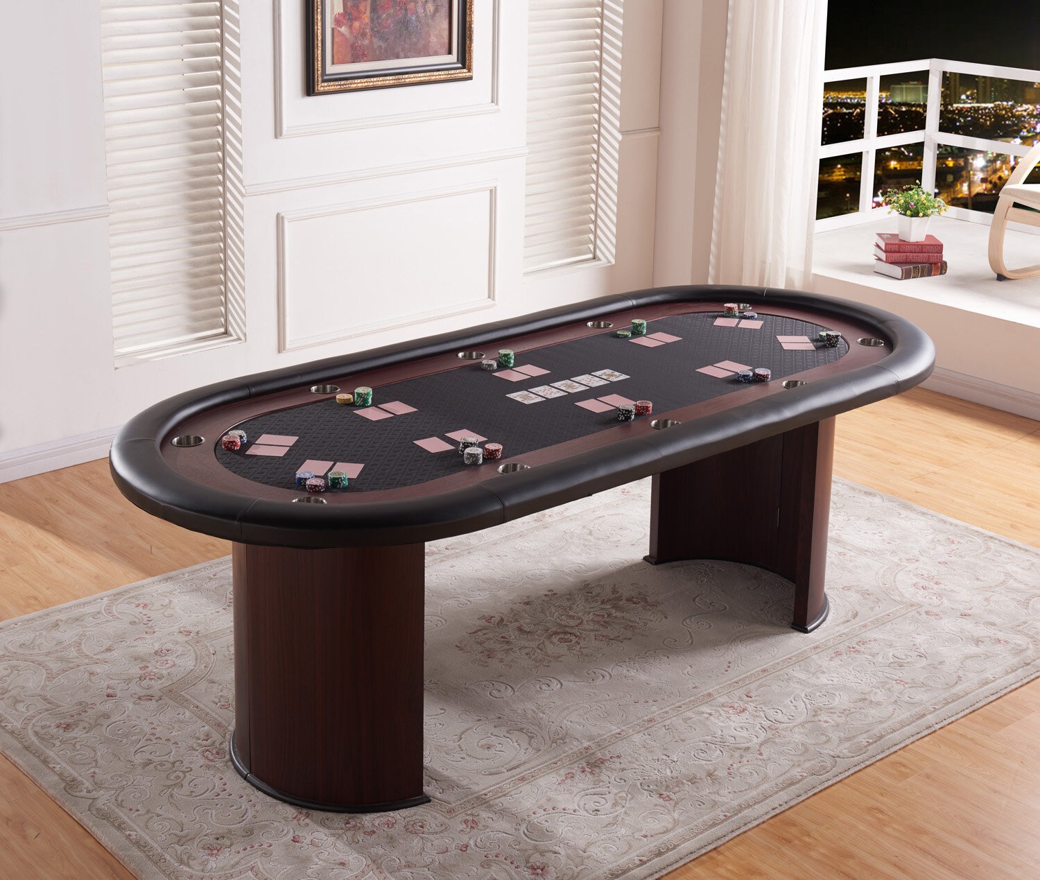 96" Professional Texas Hold'em Casino Poker Table