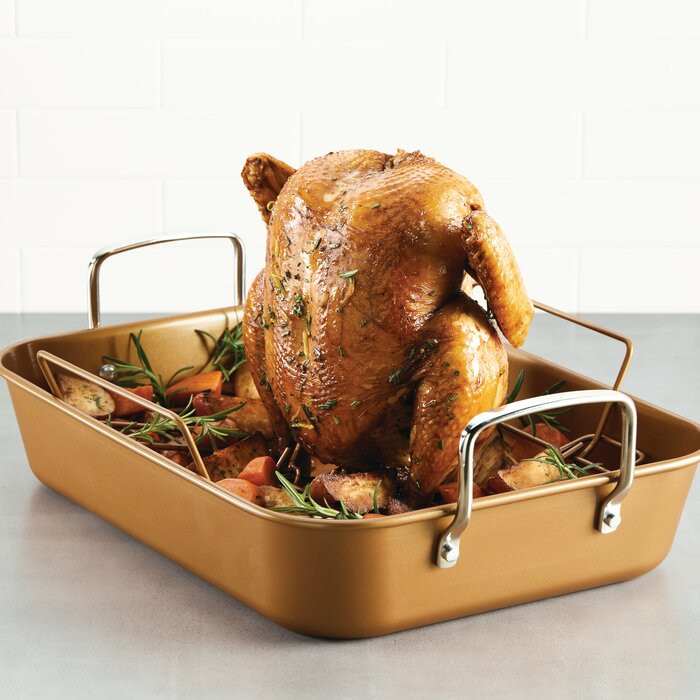 Ayesha Curry 17.75" Non-Stick Stainless Steel Roaster