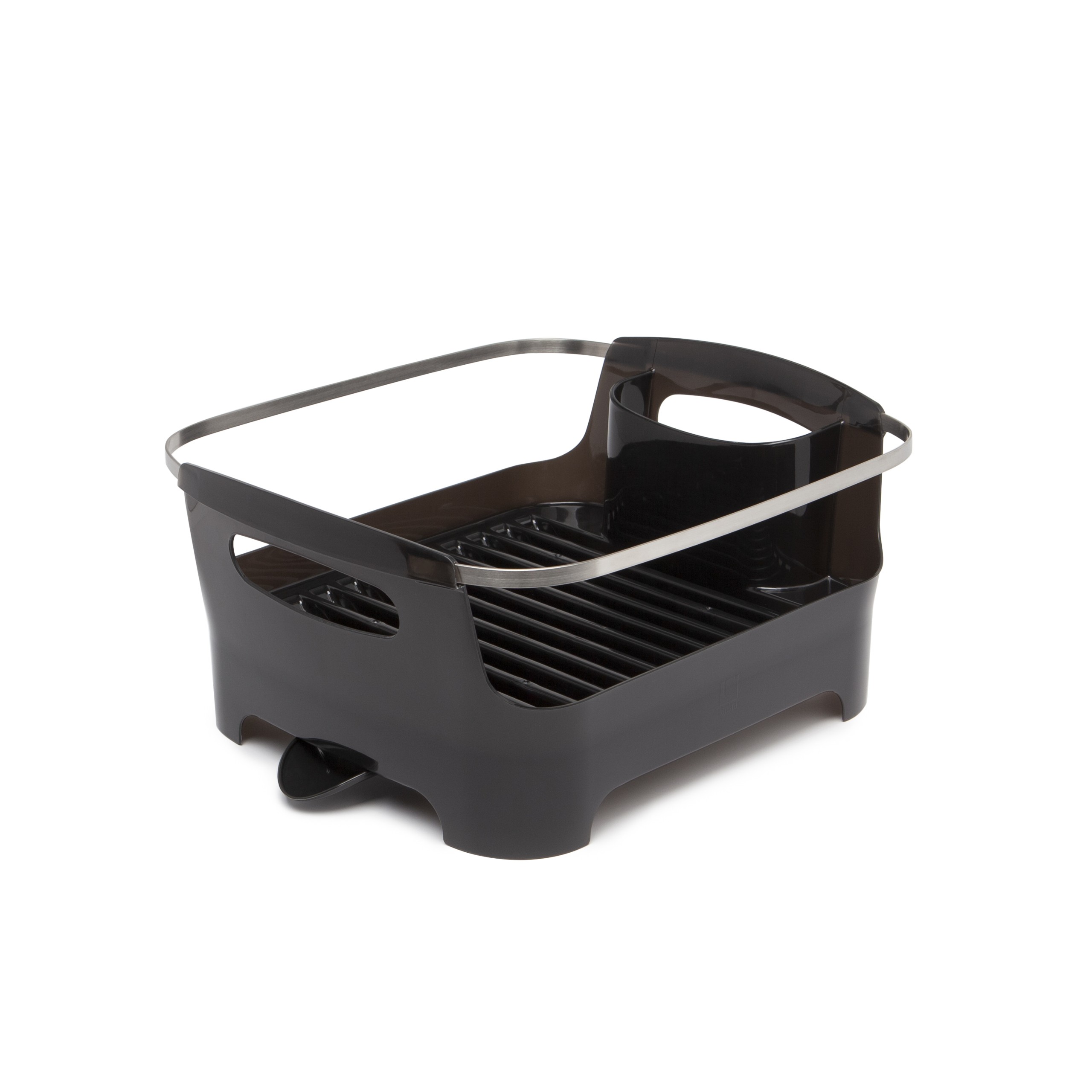 Basin Smoke Polypropylene Countertop Plastic Dish Rack