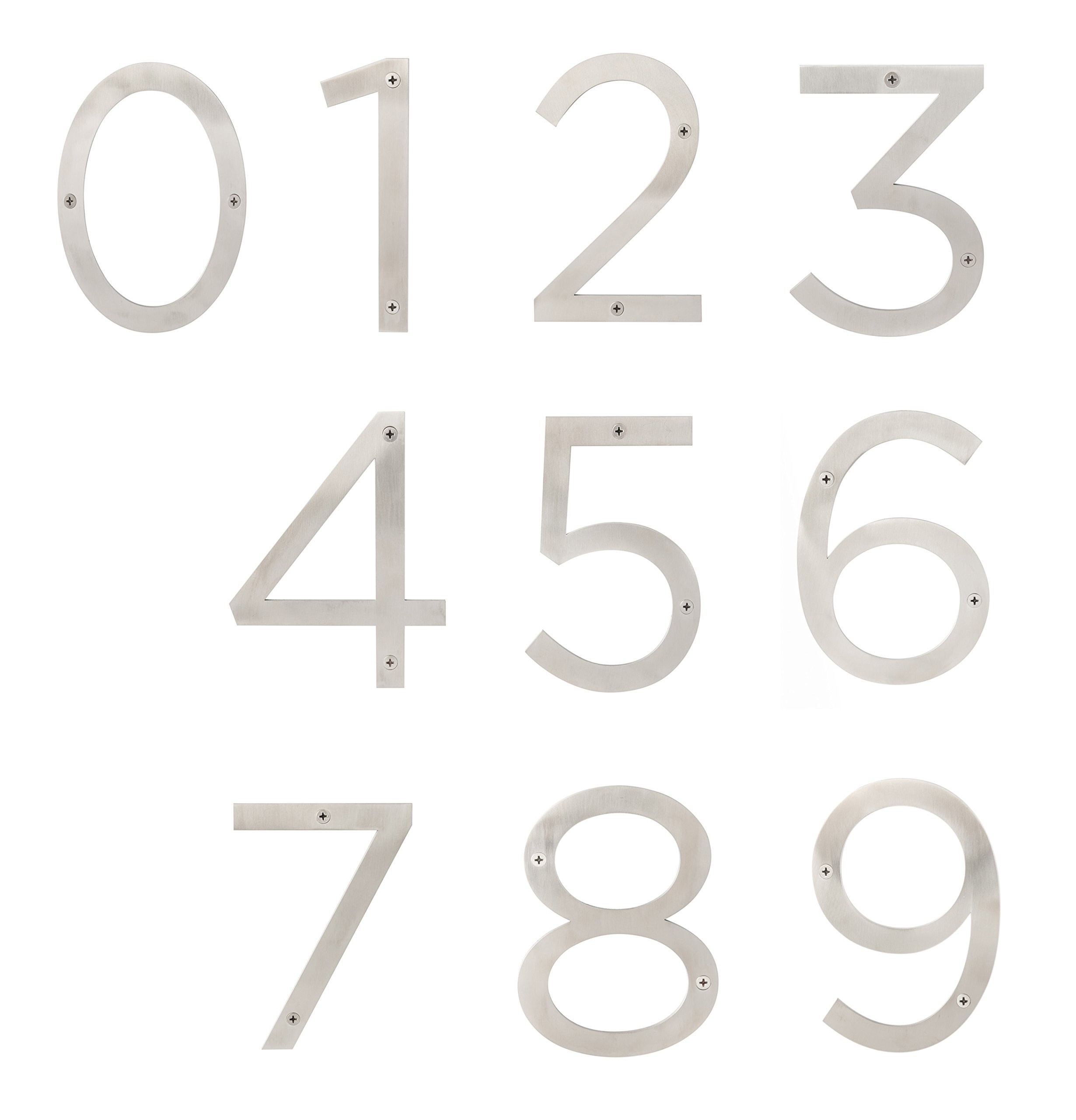 Clean Silver Floating House Numbers