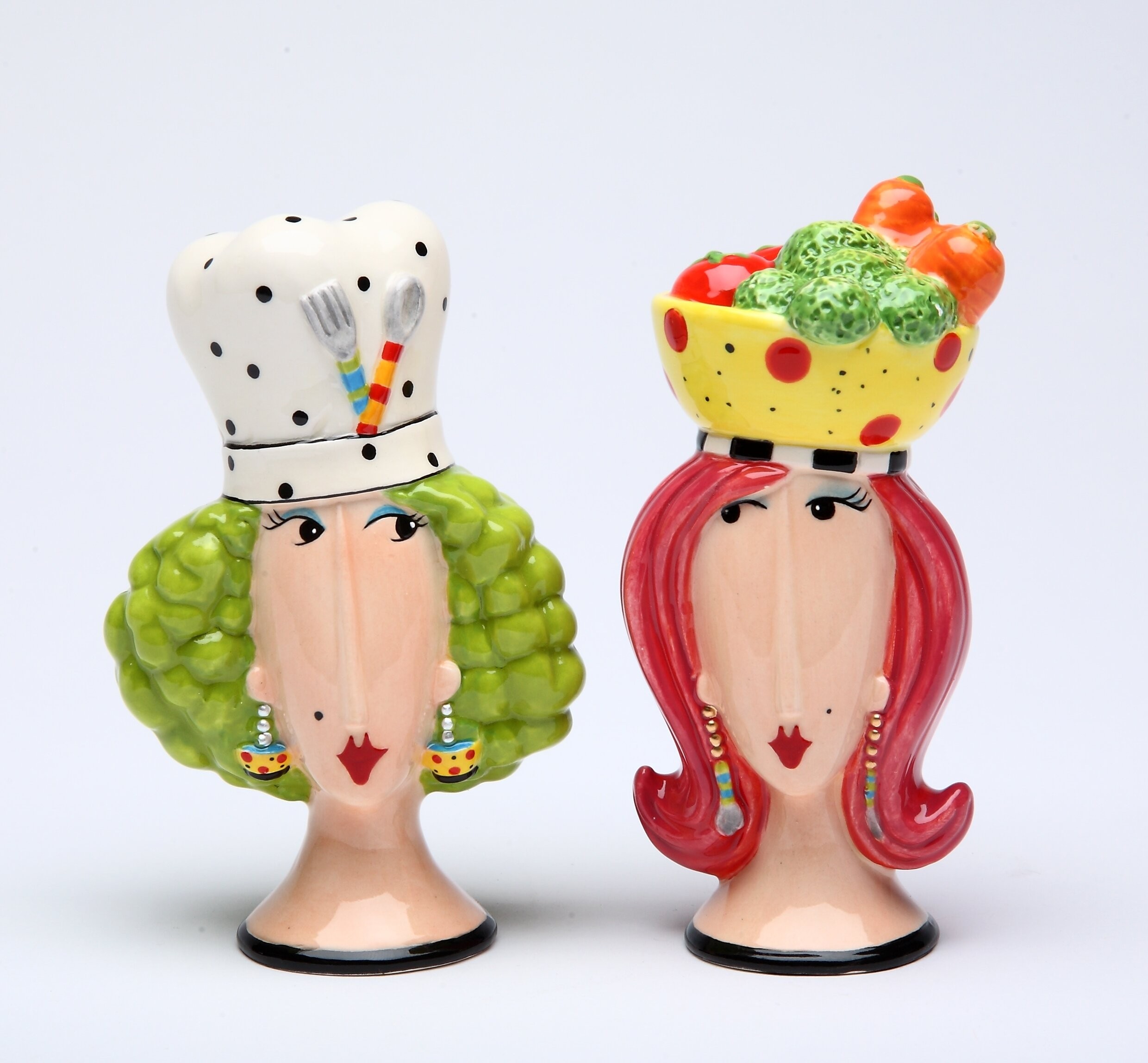 Cosmos Gifts Chef Lady Salt and Pepper Set