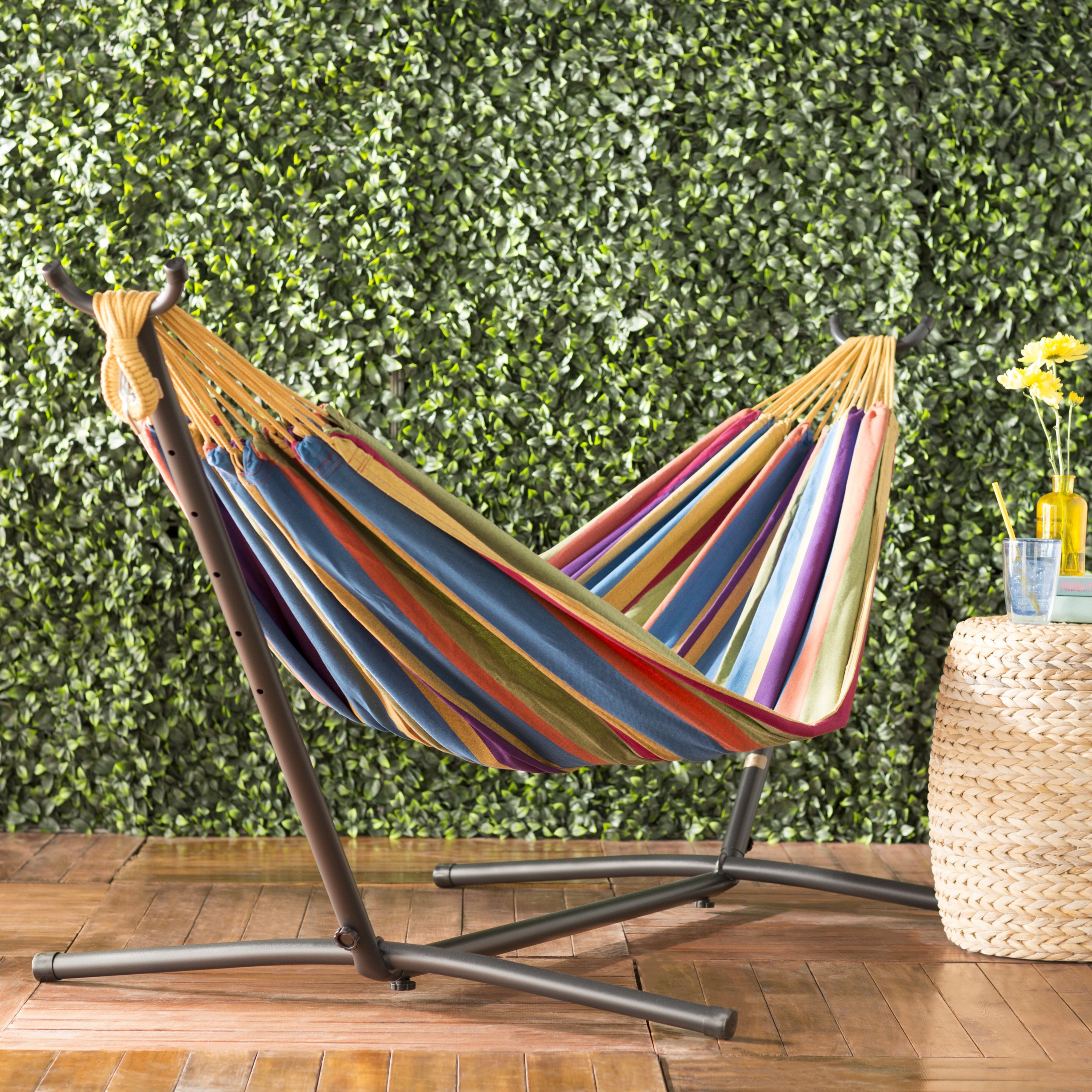 Dorinda Double Classic Hammock with Stand