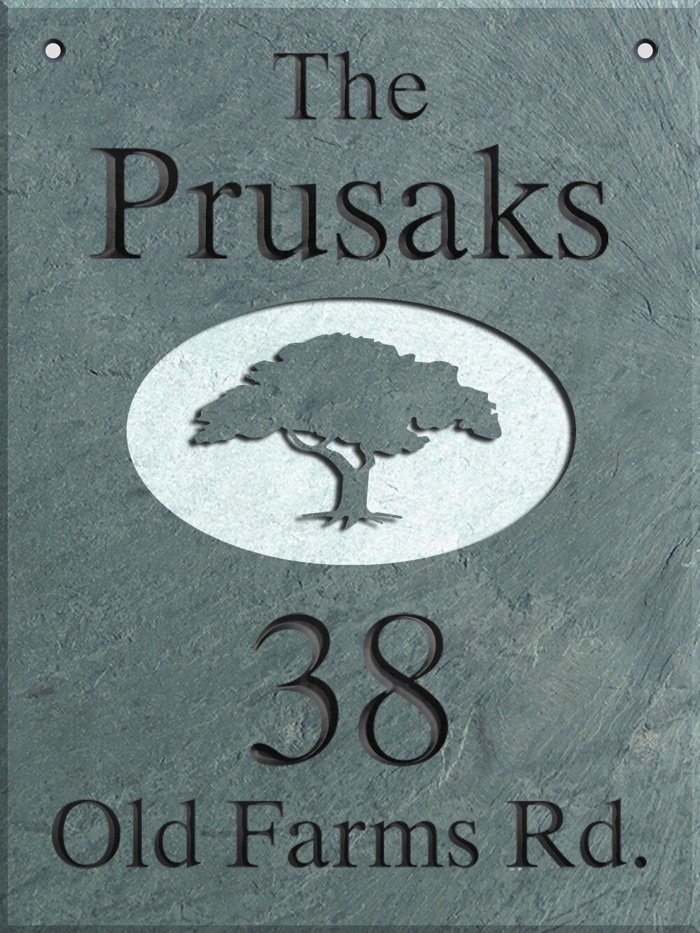 Four Line Hanging Wall Address Plaque