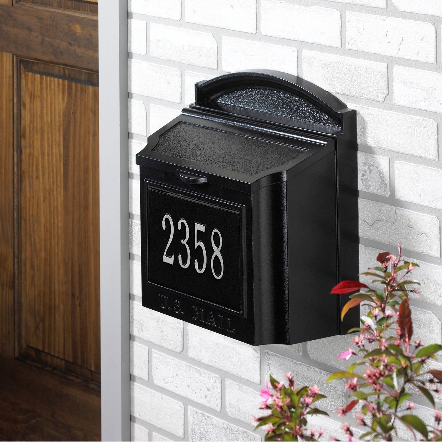 French Bronze Cast Aluminum Wall Mounted Mailbox