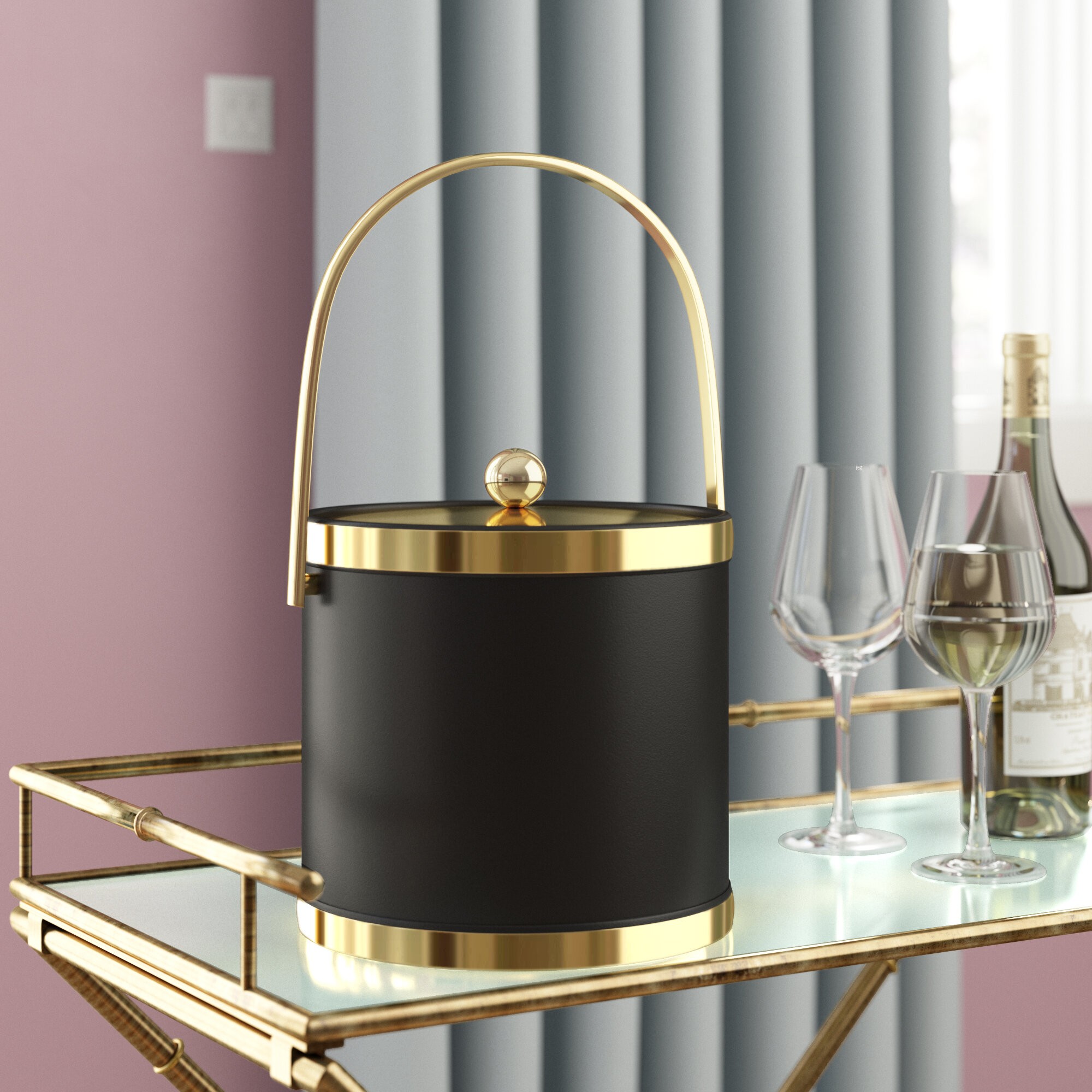 Gilchrist 3 Qt Ice Bucket in Black