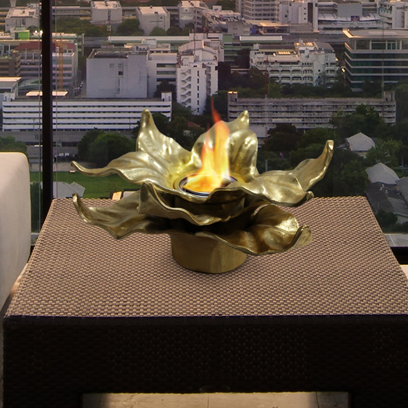 Heathcote Botanical Gel Fuel Tabletop Fireplace