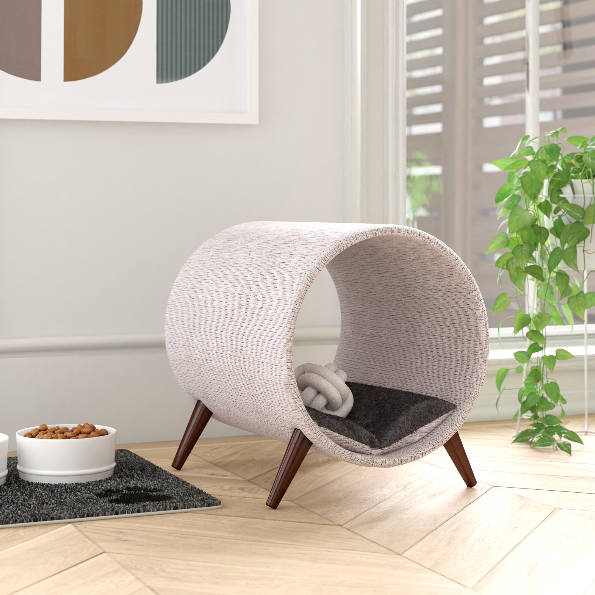 Heidi Tunnel Bed with Wood Leg Elevated