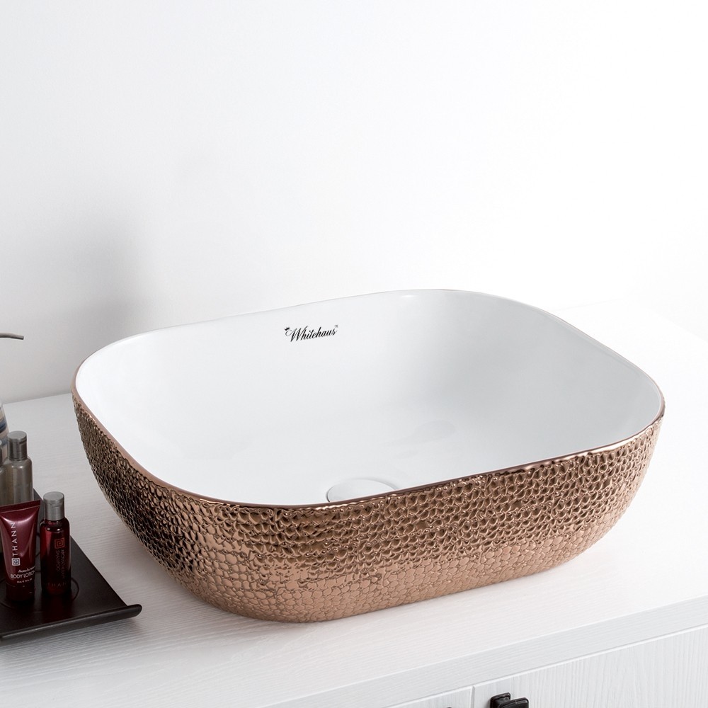 Isabella Plus Vitreous China Rectangular Vessel Bathroom Sink