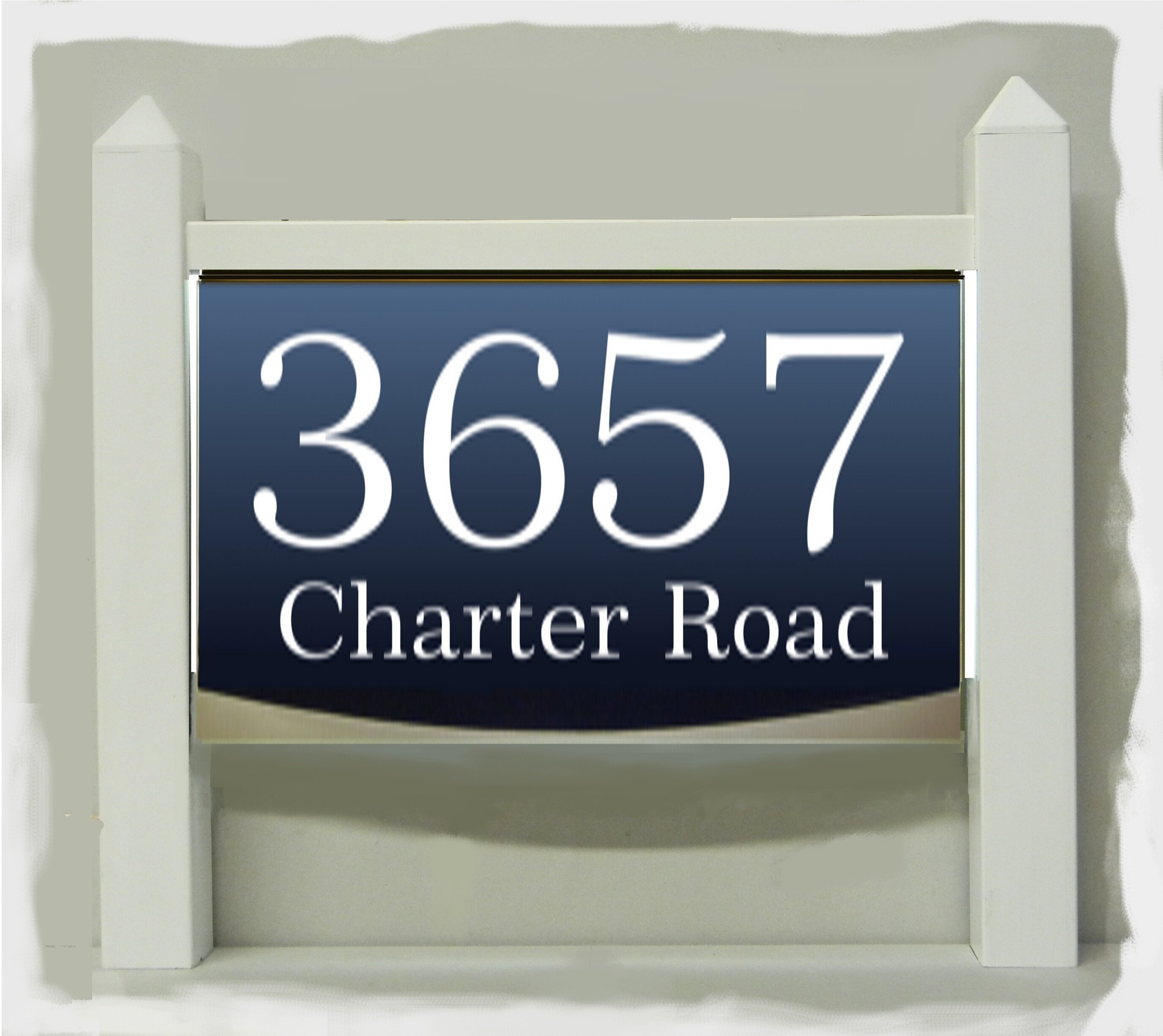LED Address Sign With Solar Panel