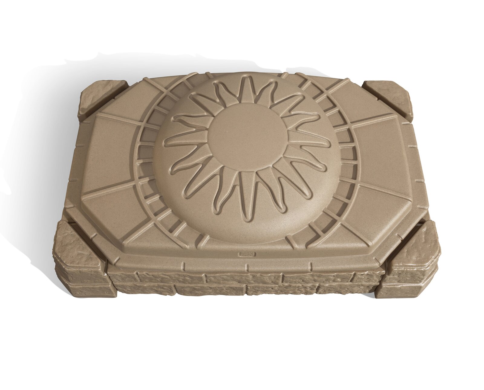 Naturally Playful 4.2 ft. Rectangular Sandbox with Cover