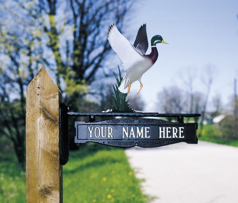 One Line Lawn Address Sign