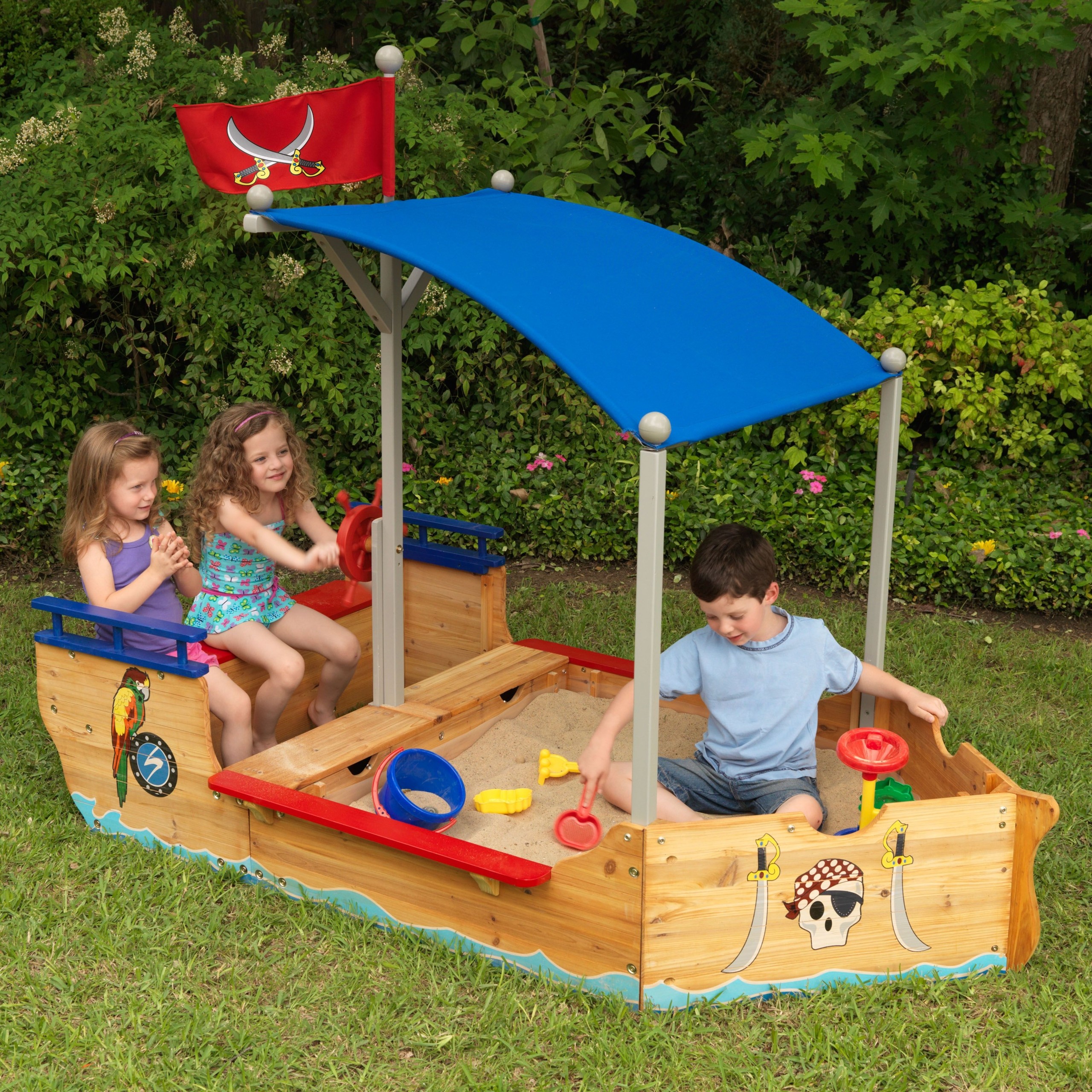 Pirate 6' W ft. Rectangular Sandbox Cover
