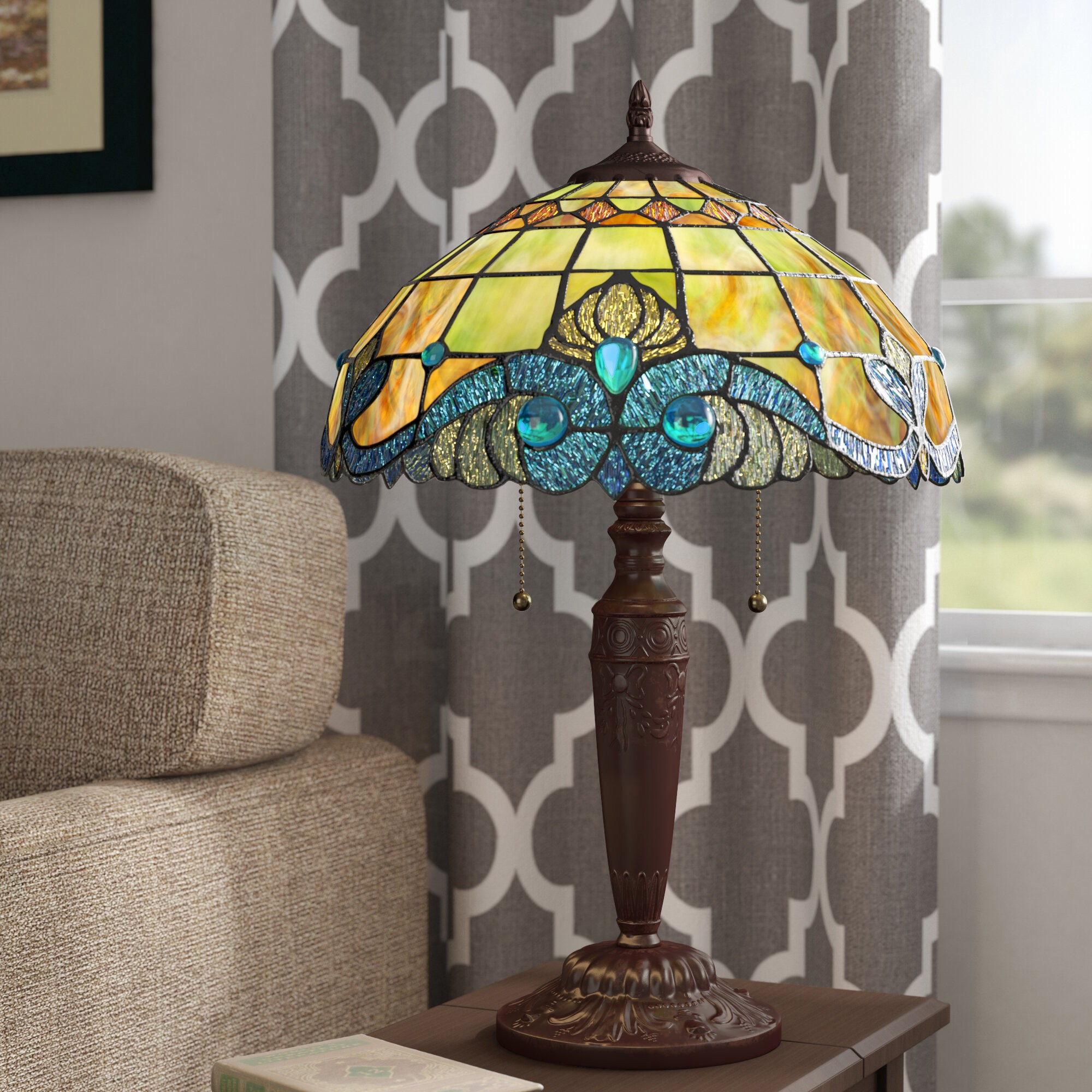 Preston 25" Globe Metal Table Lamp