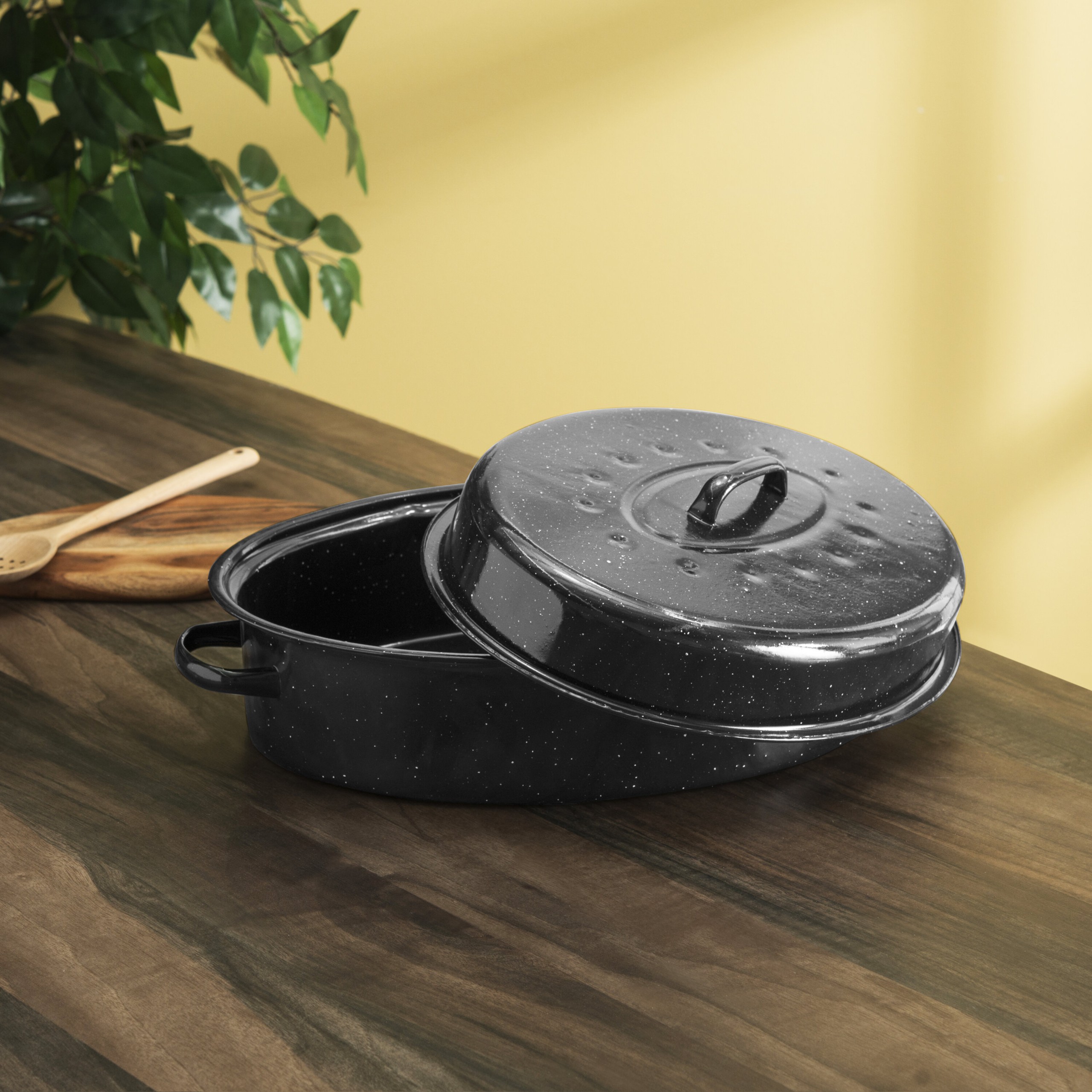 Rena 18" Non-Stick Carbon Steel Roaster Pan with Lid