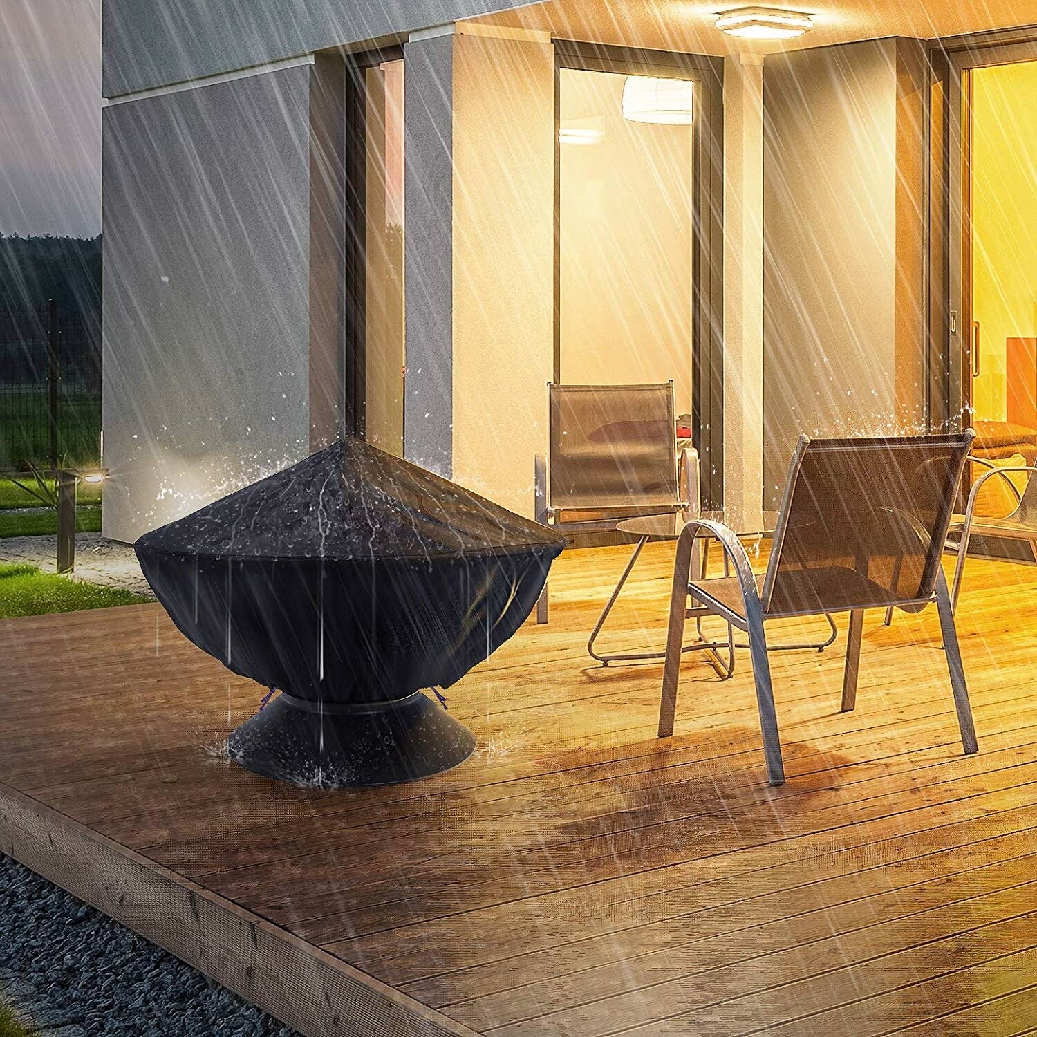 Round Breathable Fire Pit Cover