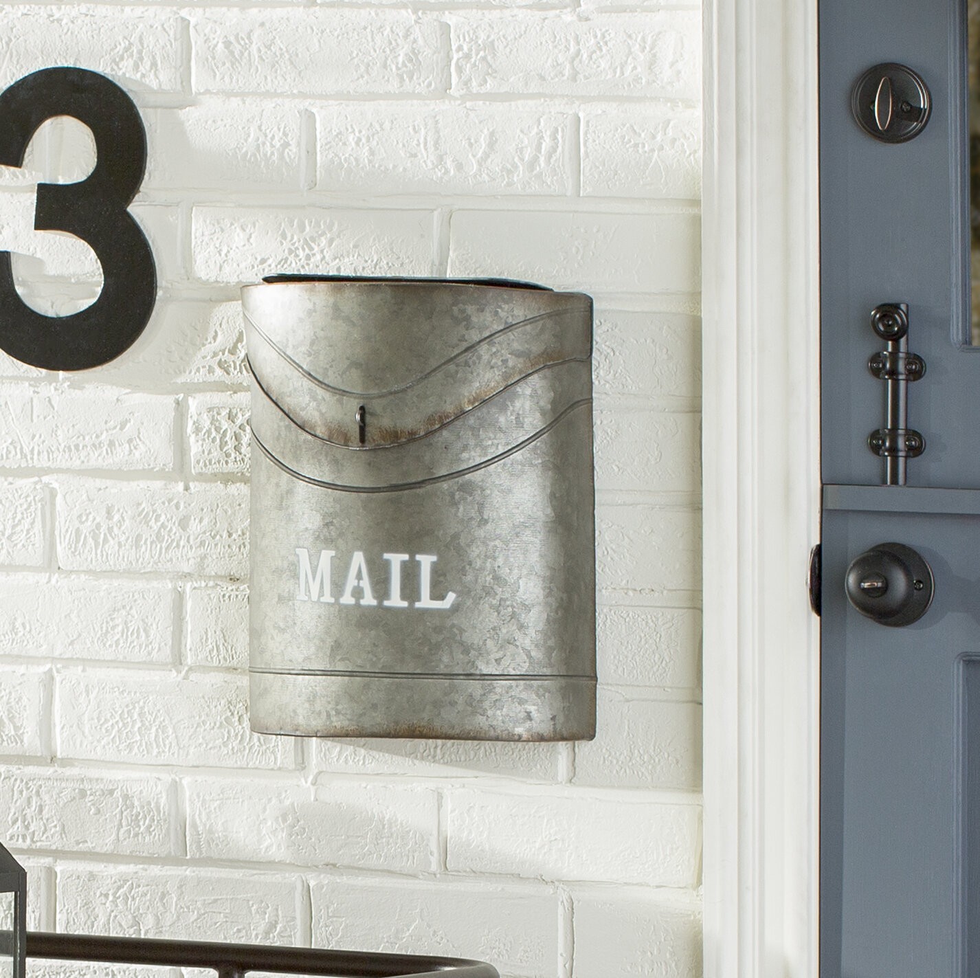 Rustic Metal Steel Industrial Style Wall Mounted Mailbox