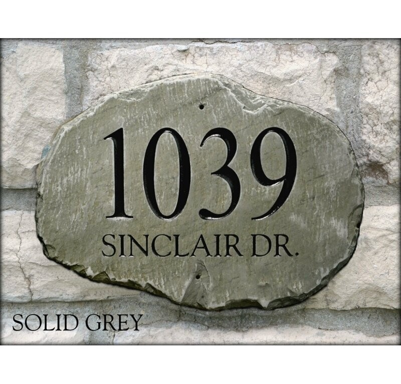 Rustic Stone Line Wall Address Plaque