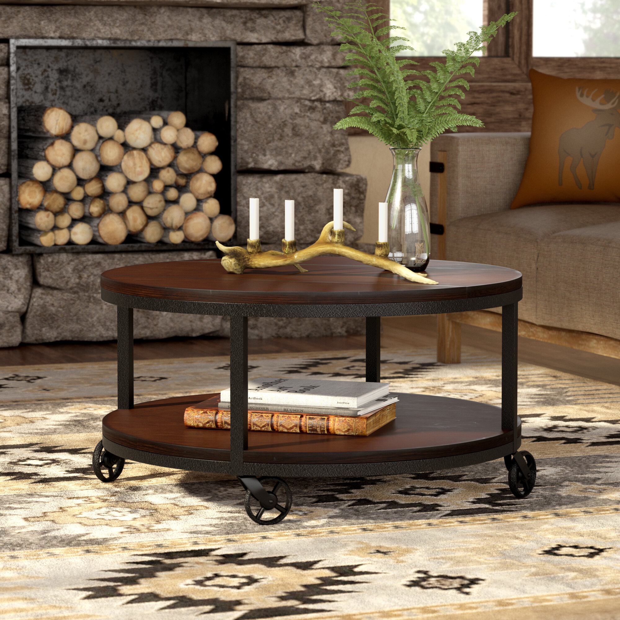 Spielman Wheel Coffee Table