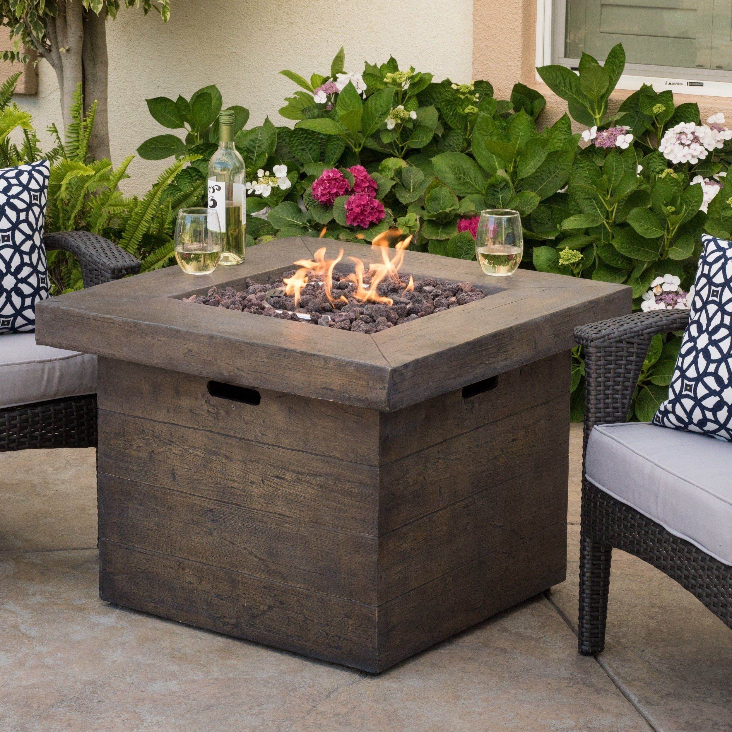 Tyne Polyresin Propane Fire Pit Table
