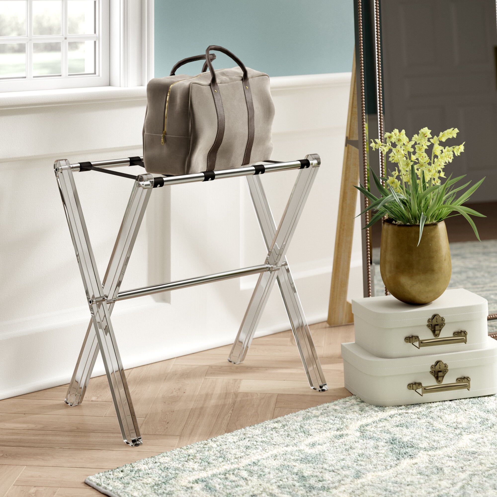 Widcombe Folding Metal Luggage Rack