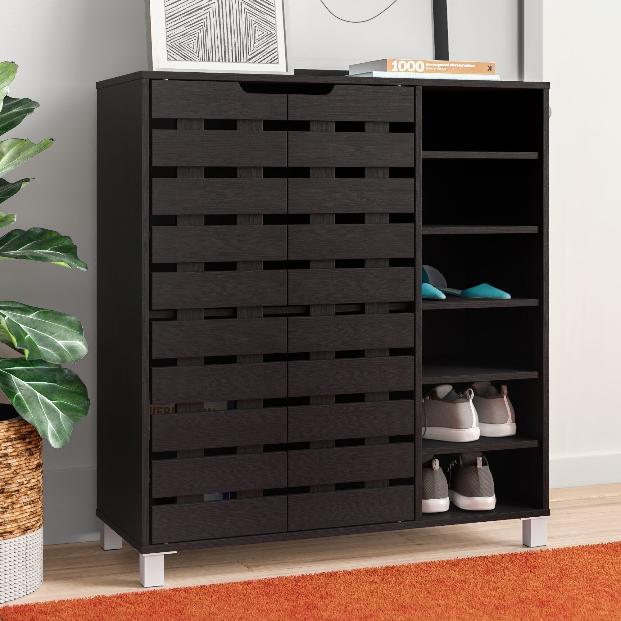 Belote 24 Pair Shoe Storage Cabinet