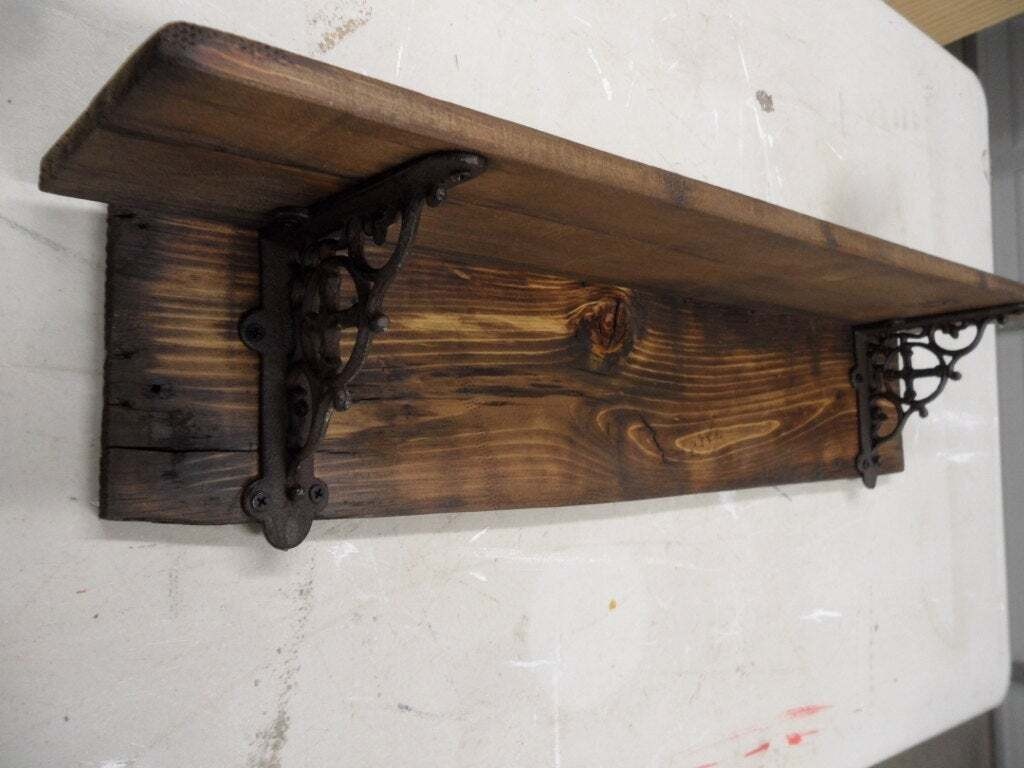 Black Classic Manufactured Wood Wall Shelf