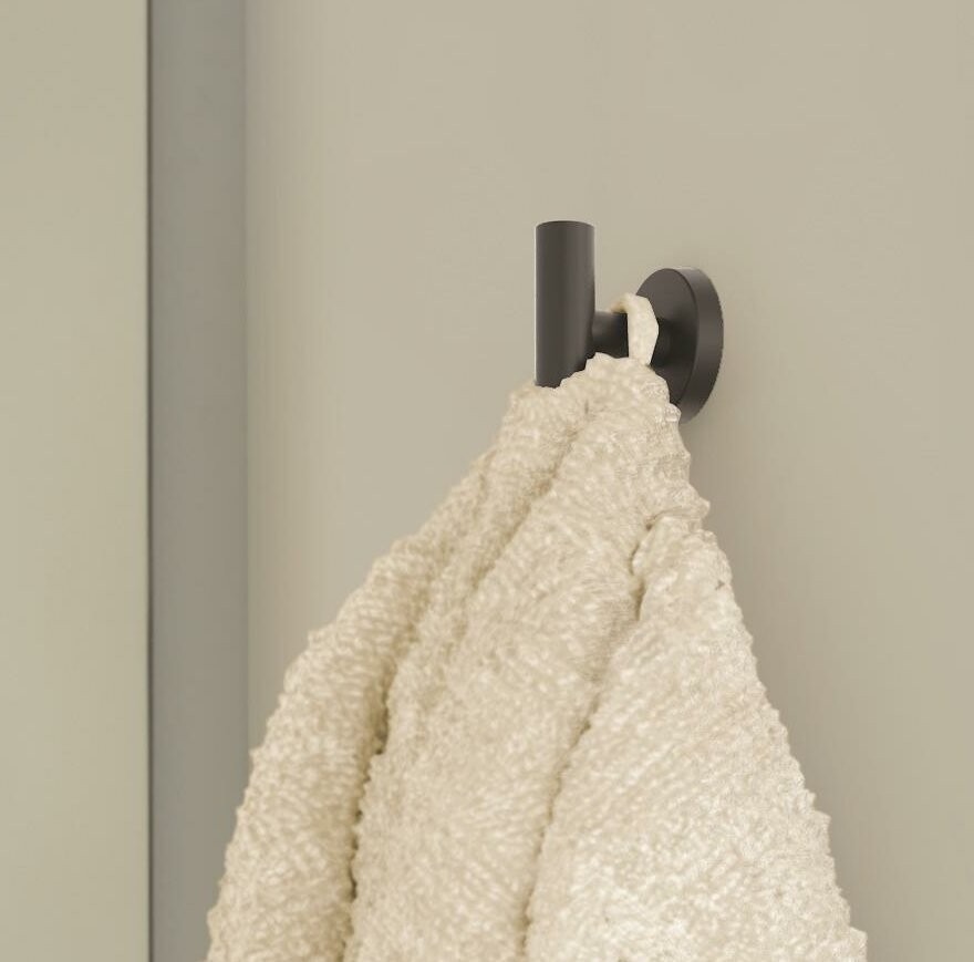 Black Classic Metal Towel Hook