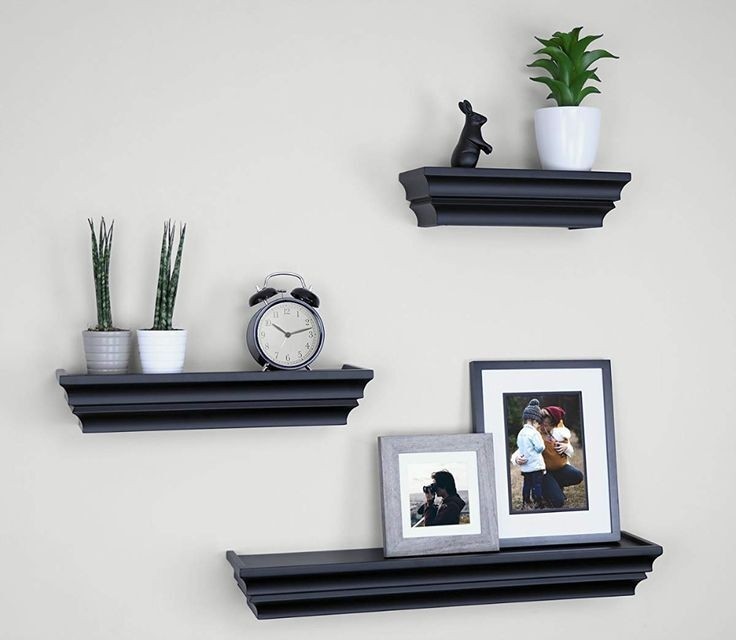 Black Contemporary Metal Display Shelf