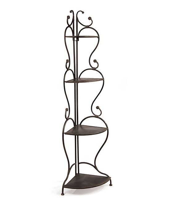 Black Stylish Metal Standing Display Shelf