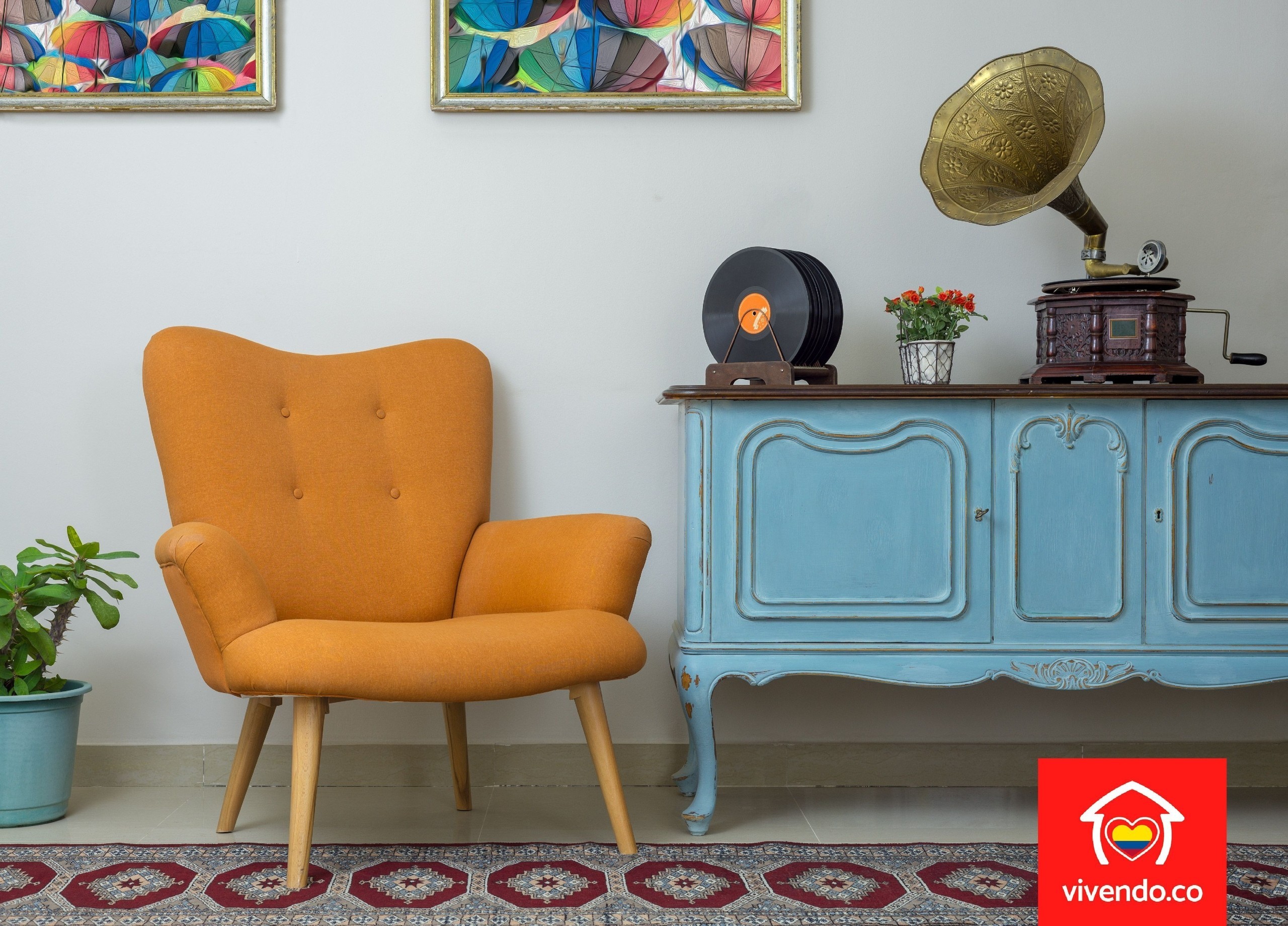 Blue and Orange Furniture