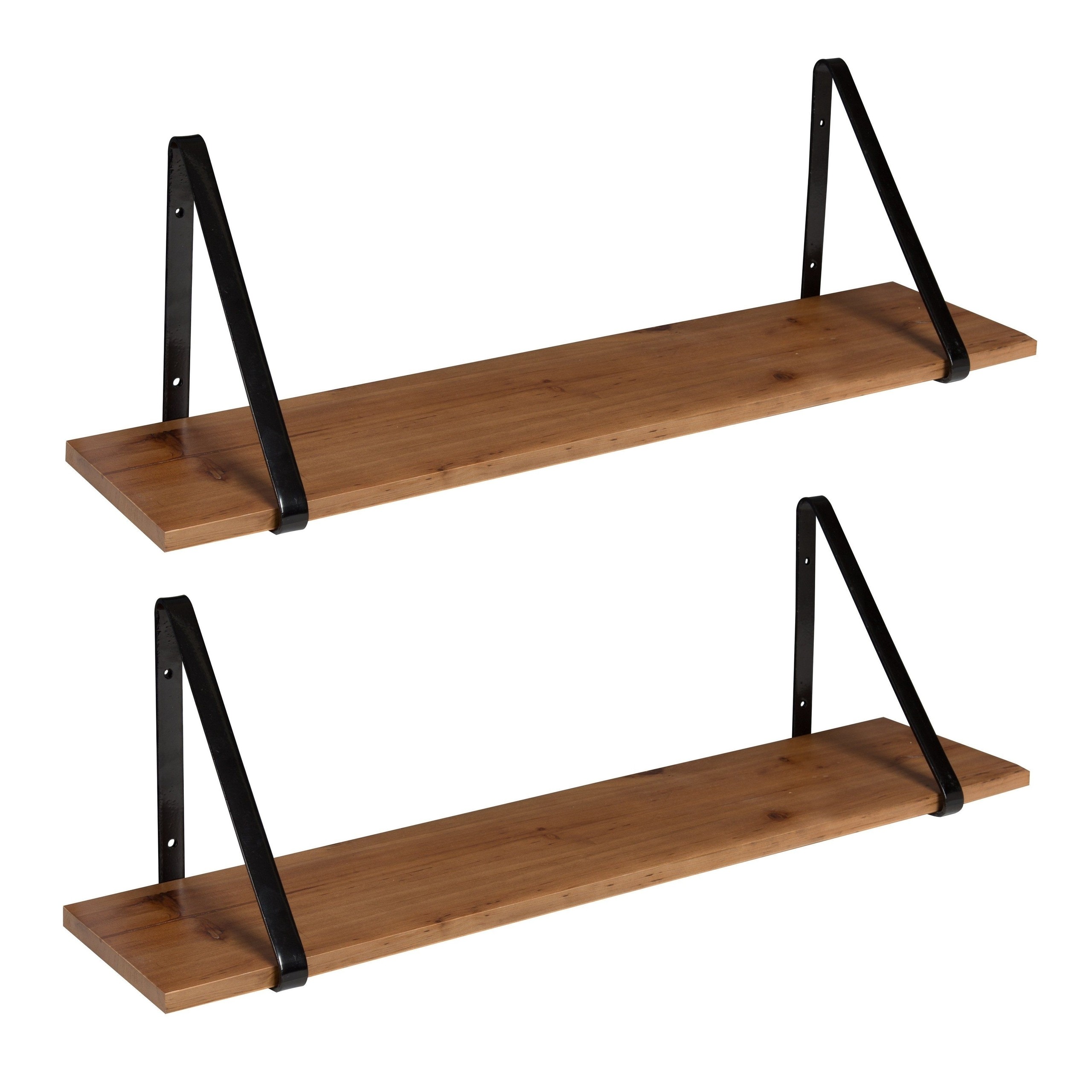 Brown Classic Wooden Bracket Shelf
