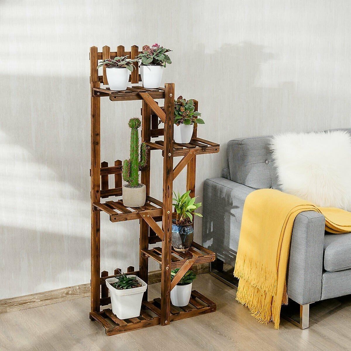 Brown Modern Wooden Display Shelf