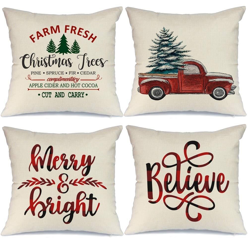 Buffalo Plaid Christmas Pillow Covers