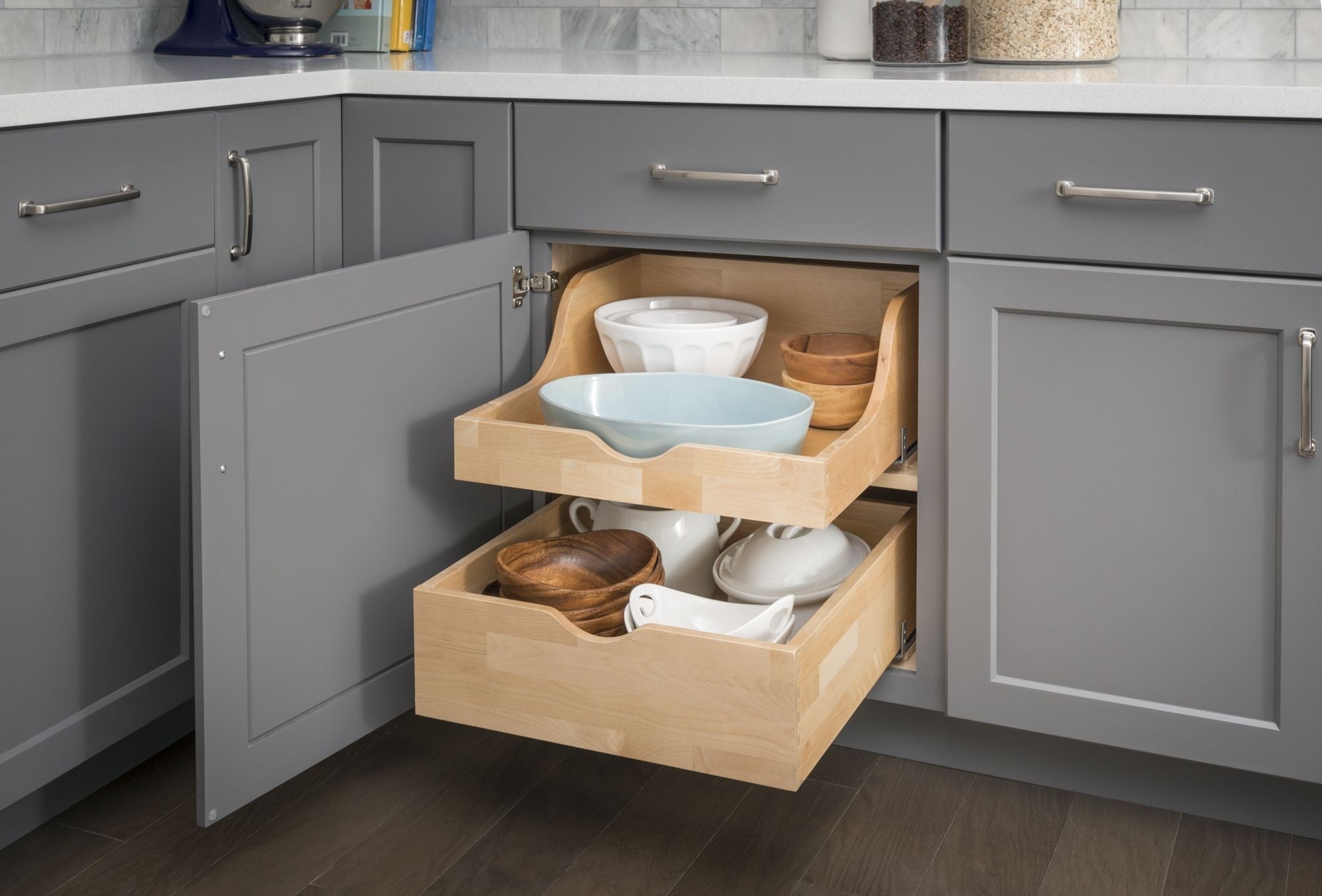 Cabinet with Custom Pull Out Drawers